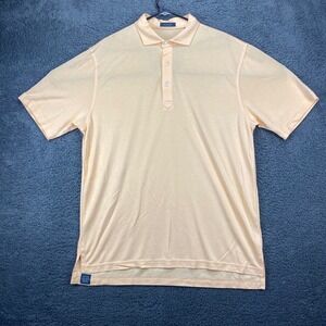 Turtleson Golf Polo Shirt Peach Performance‎ Stretch Casual Mens Size L